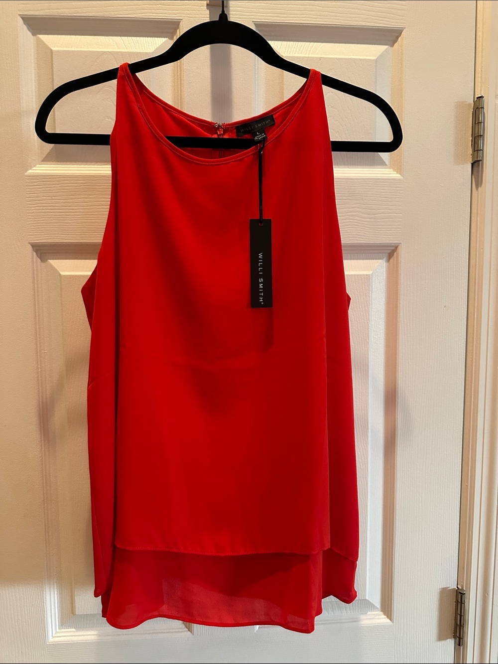 Willi Smith Bright orange Layered Sleeveless Top